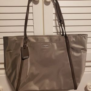 Tumi Nylon Tote with Leather Trim